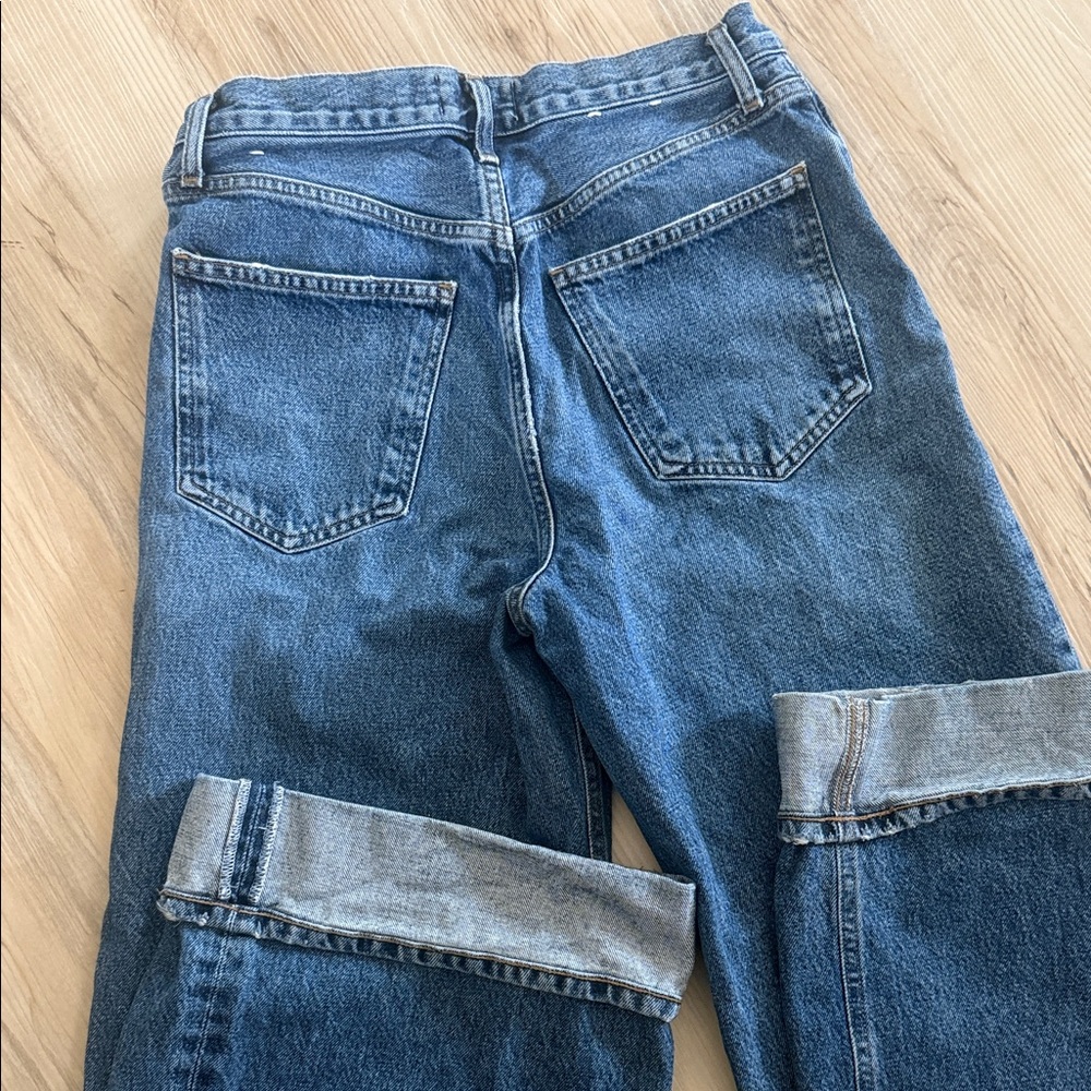 Agolde Dark Blue Flare Jeans - Picture 5 of 5